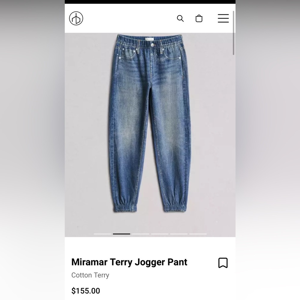 Rag & Bone Miramar Terry Jogger Pant Jeans